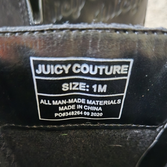 Juicy Couture Signature Logo Black Boots Kids Girls 1M - Picture 7 of 7